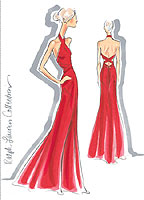 Cover: Red Dress Designer Note Card Box Set