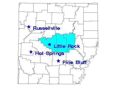 Map of Arkansas