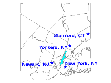 Map of the Northeast U.S.