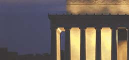 Photo of the Lincoln Memorial--Text Links at bottom of page