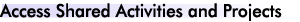 Access Shared Activities