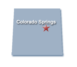 image of Colorado showing the center with star
