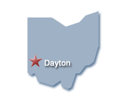 image of Ohio showing the center with star