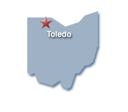 image of Ohio showing the center with star