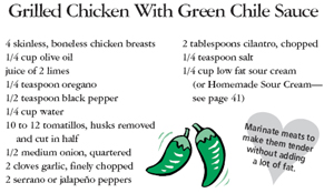 Grilled Chicken with Green Chili Sauce