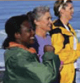 Three healthy women