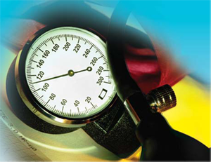 Photo of a blood pressure cuff.