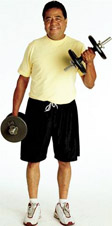 Man lifting weights