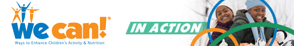 We Can In Action Newsletter header image of children playing in the snow