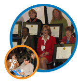 rally participants with awards