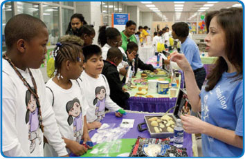 Image of children at We Can! City program kick off event.