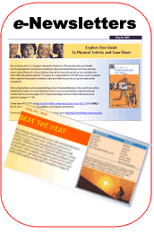 e-newsletters, images of Health Information e-newsletter