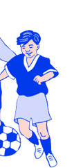 boy playing soccer