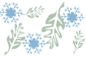 Image of leaves and snowflakes